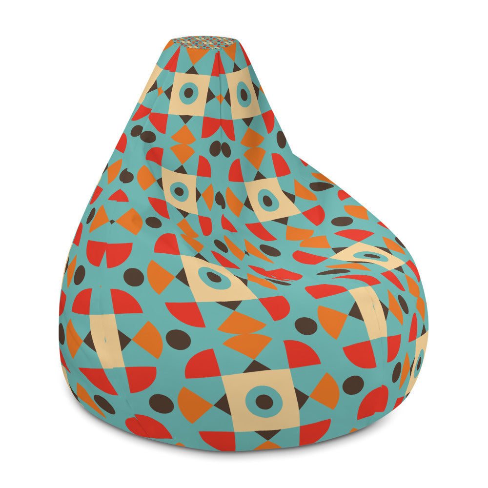 Retro Color Pattern - Sustainably Made Bean Bag Chair Cover