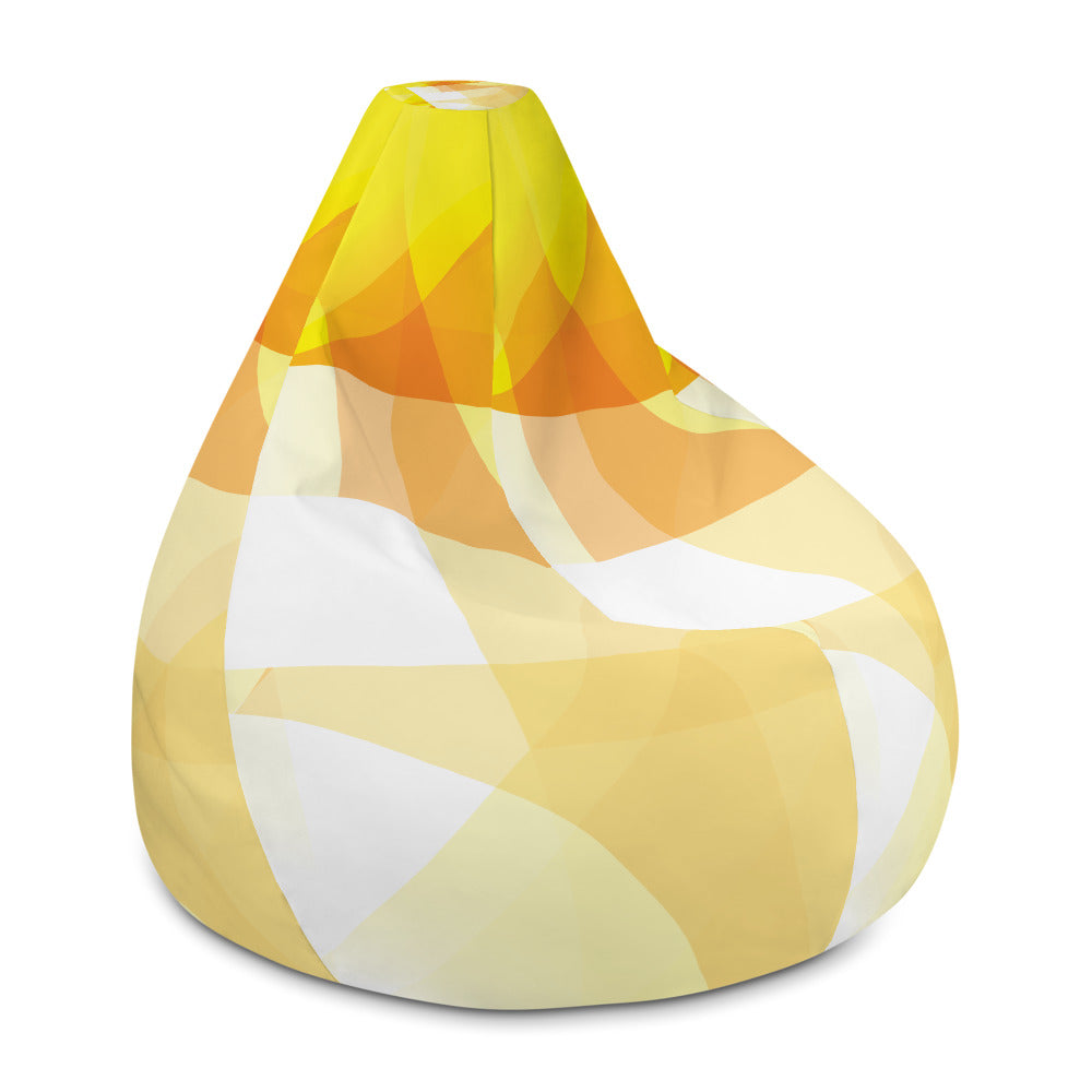 Yellow Abstract - Sustainably Made Bean Bag Chair Cover