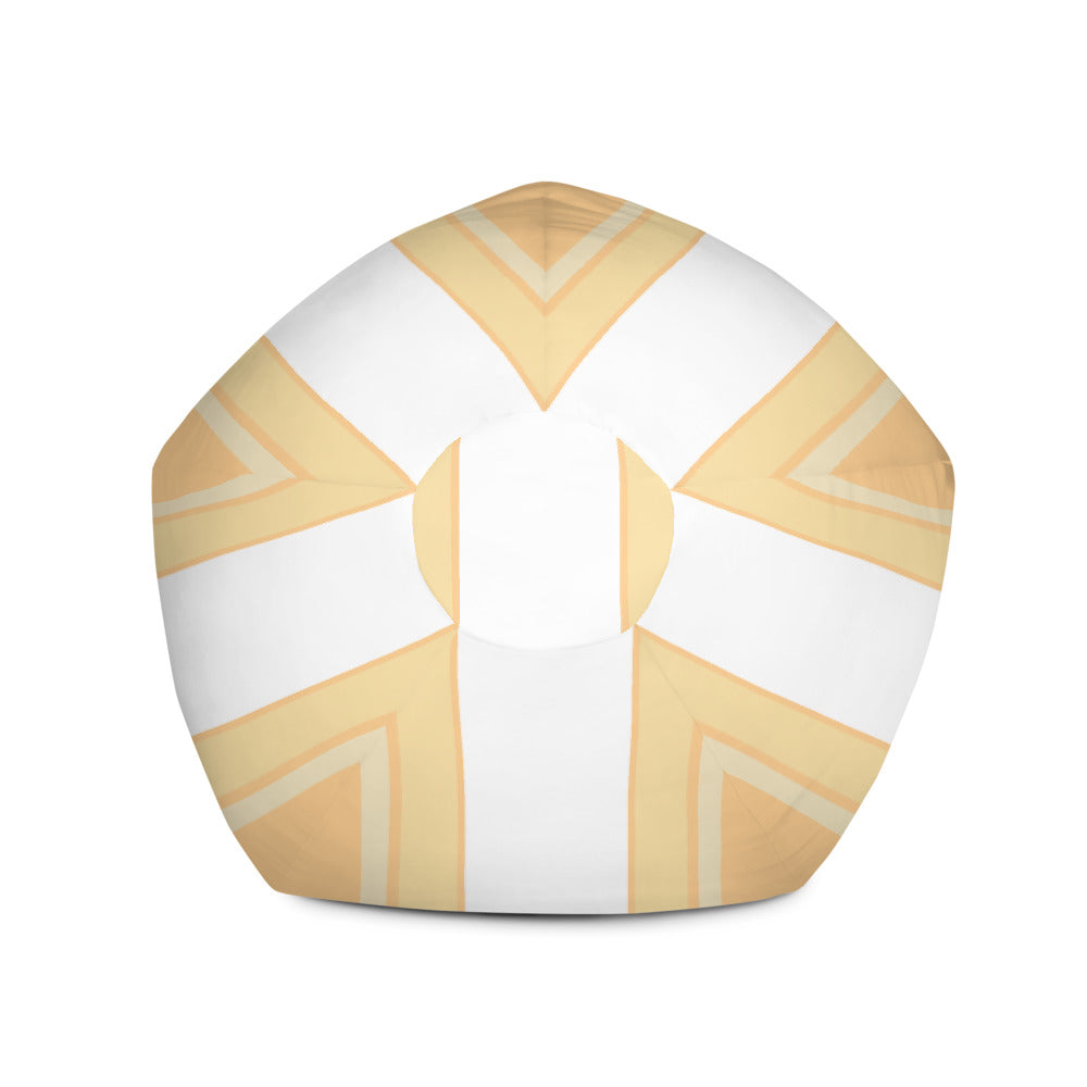 Vertical Yellow Stripes - Sustainably Made Bean Bag Chair Cover