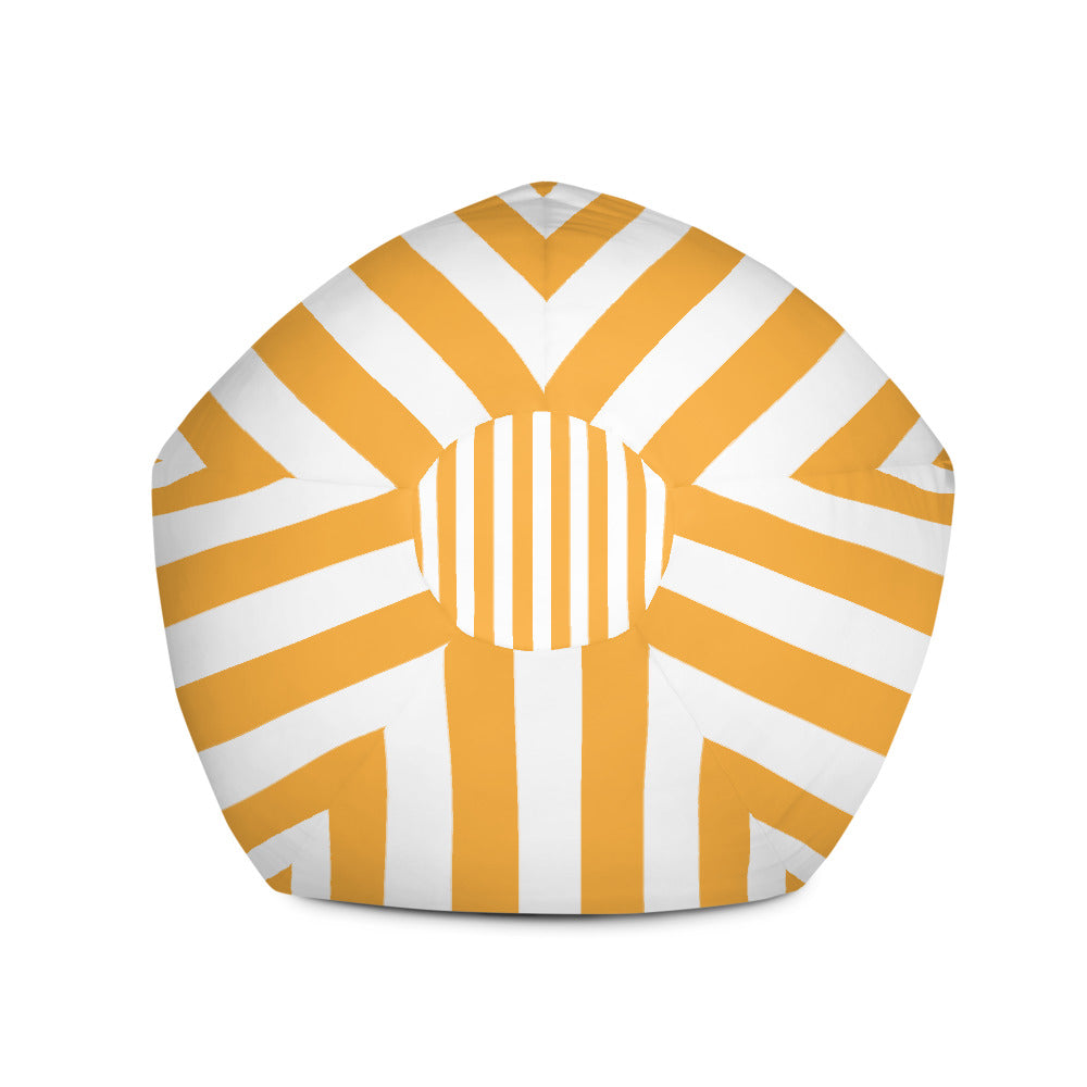 Vertical Lines Yellow - Sustainably Made Bean Bag Chair Cover