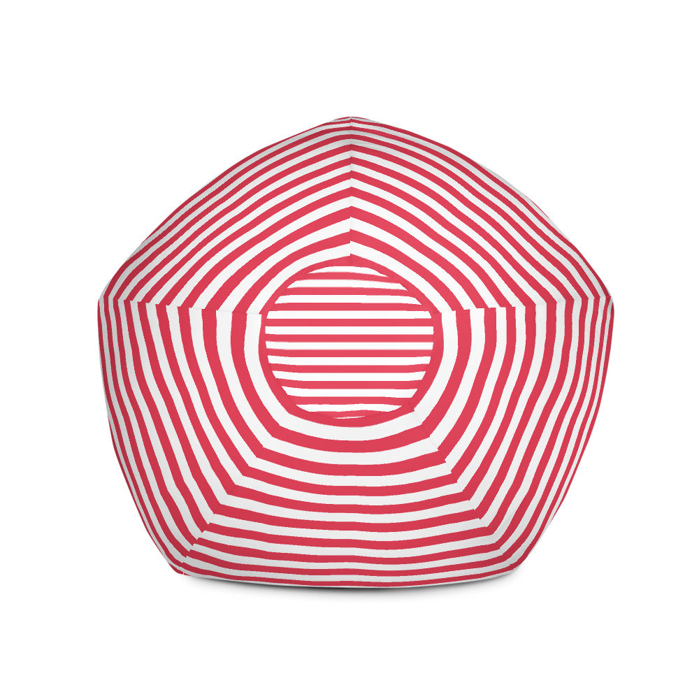 Red Stripes - Sustainably Made Bean Bag Chair Cover