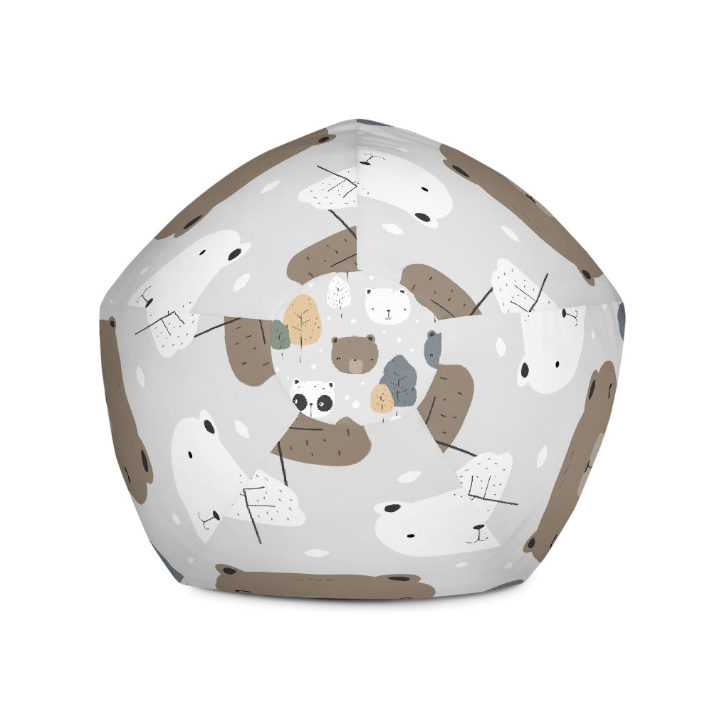 Snow Bears - Sustainably Made Bean Bag Chair Cover
