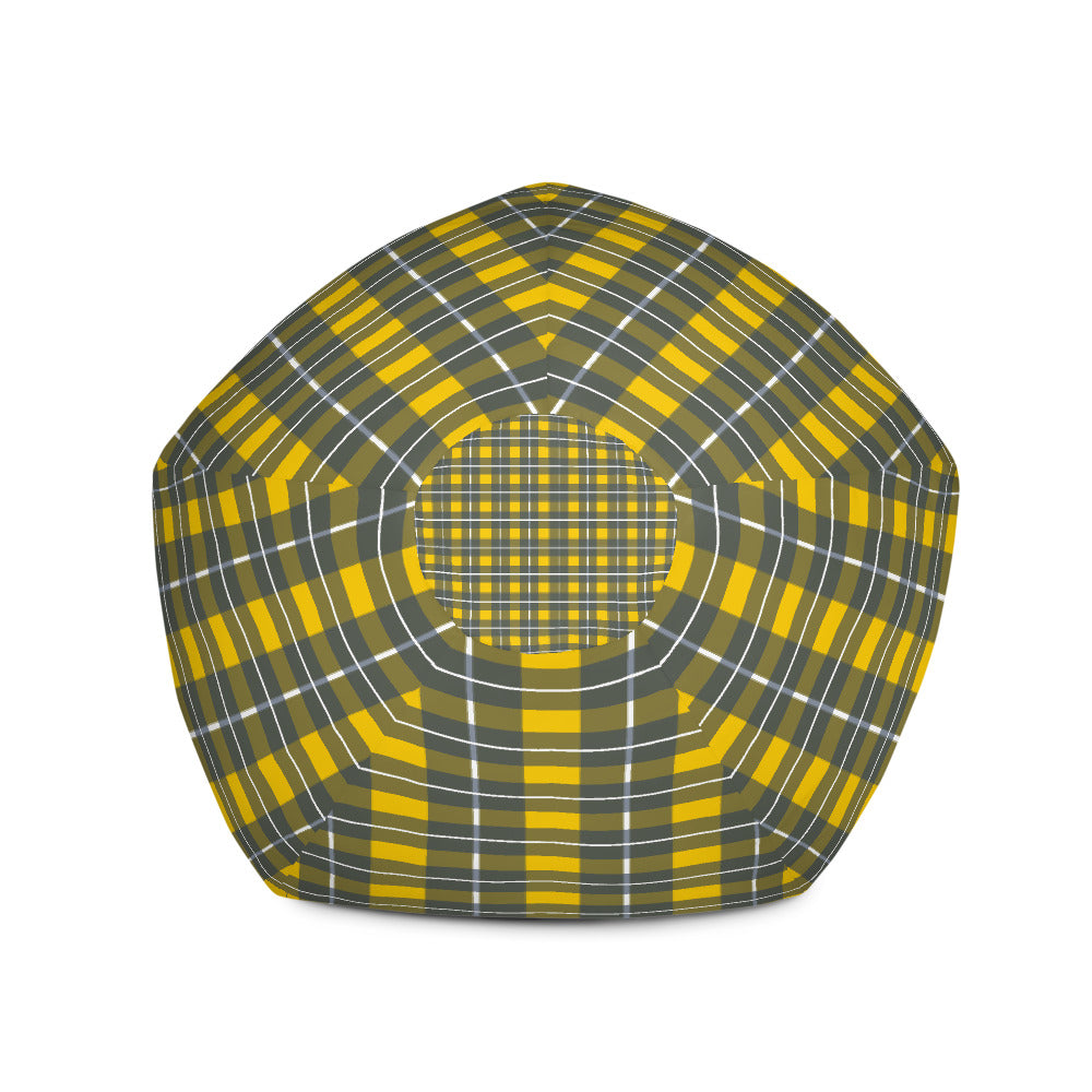 Yellow Tartan - Inspired By Harry Styles - Sustainably Made Bean Bag Chair Cover