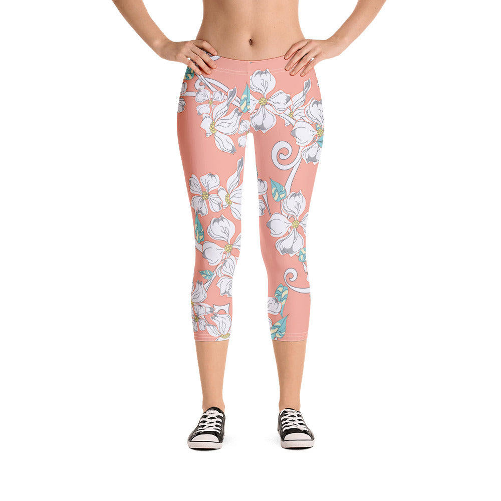 Pink Floral - Sustainably Made Leggings
