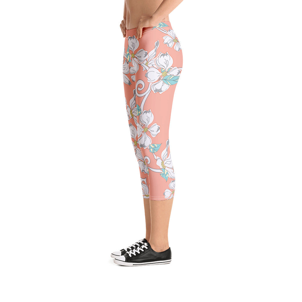 Pink Floral - Sustainably Made Leggings
