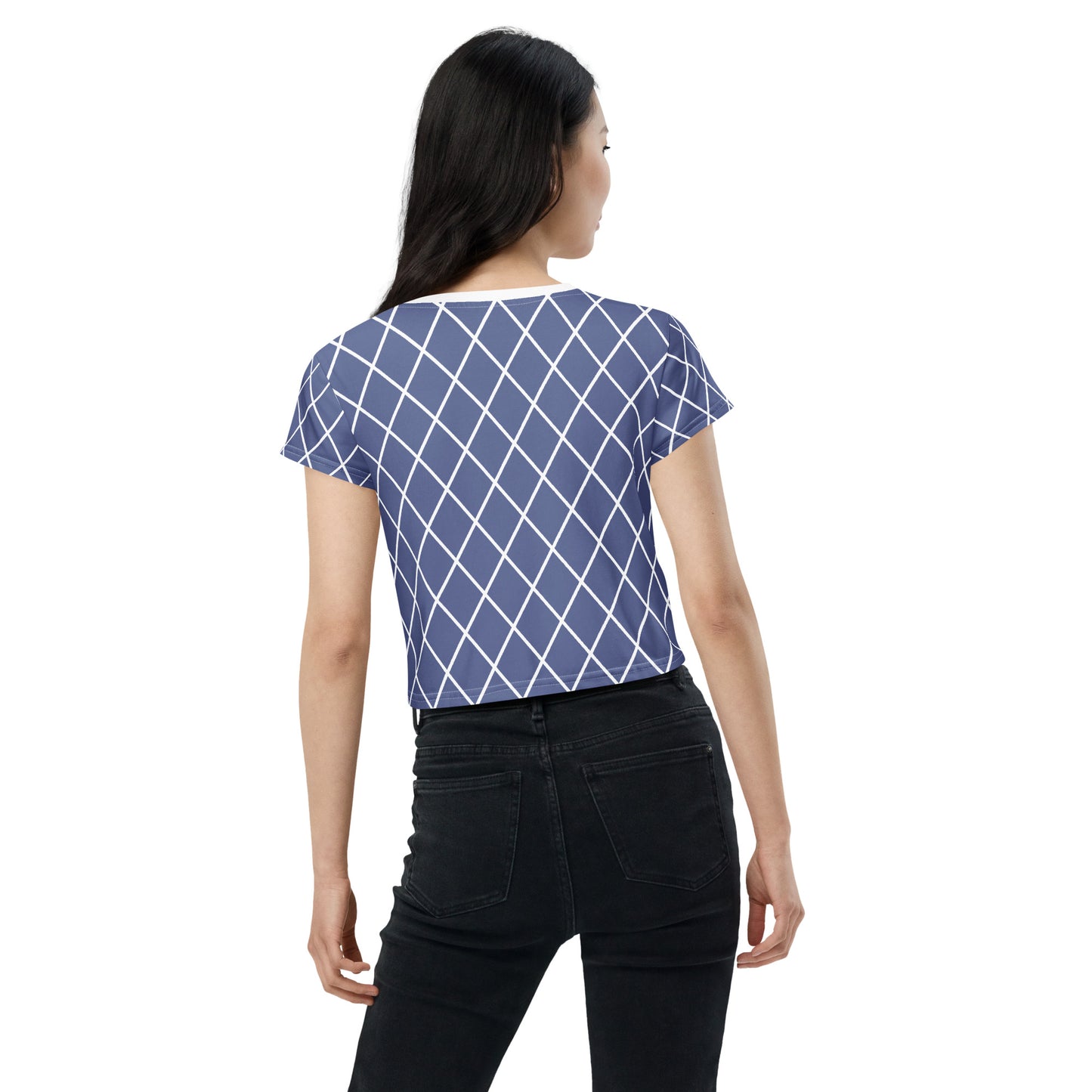 Vintage Blue Purple - Inspired By Harry Styles - Sustainably Made Crop Tee