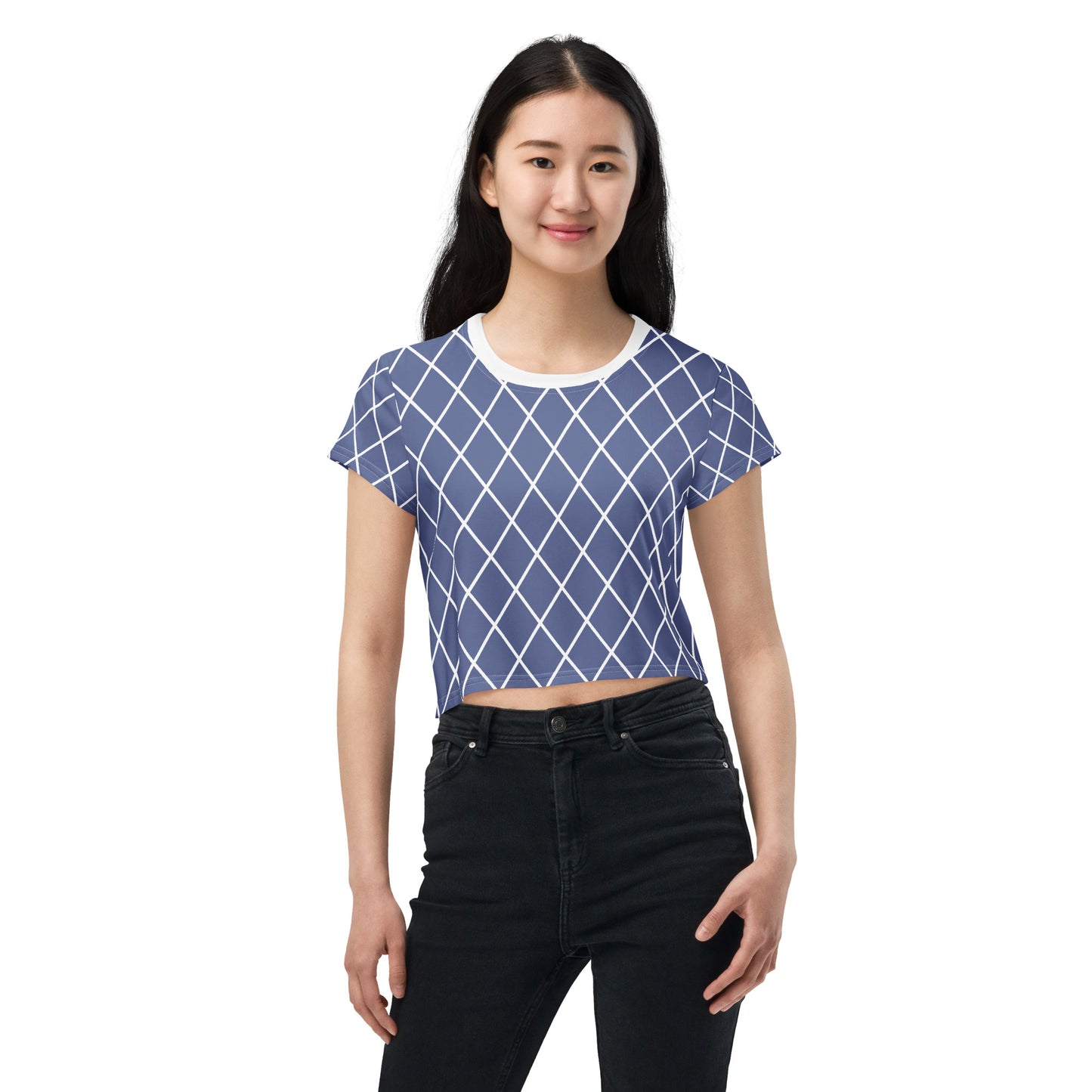 Vintage Blue Purple - Inspired By Harry Styles - Sustainably Made Crop Tee