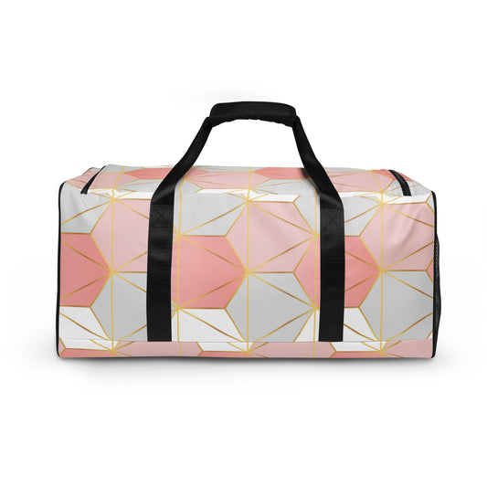 Hexagonal Lines - Sustainably Made Duffle Bag