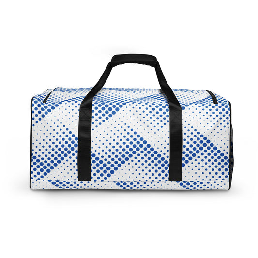 Blue Halftone Pattern - Sustainably Made Duffle Bag