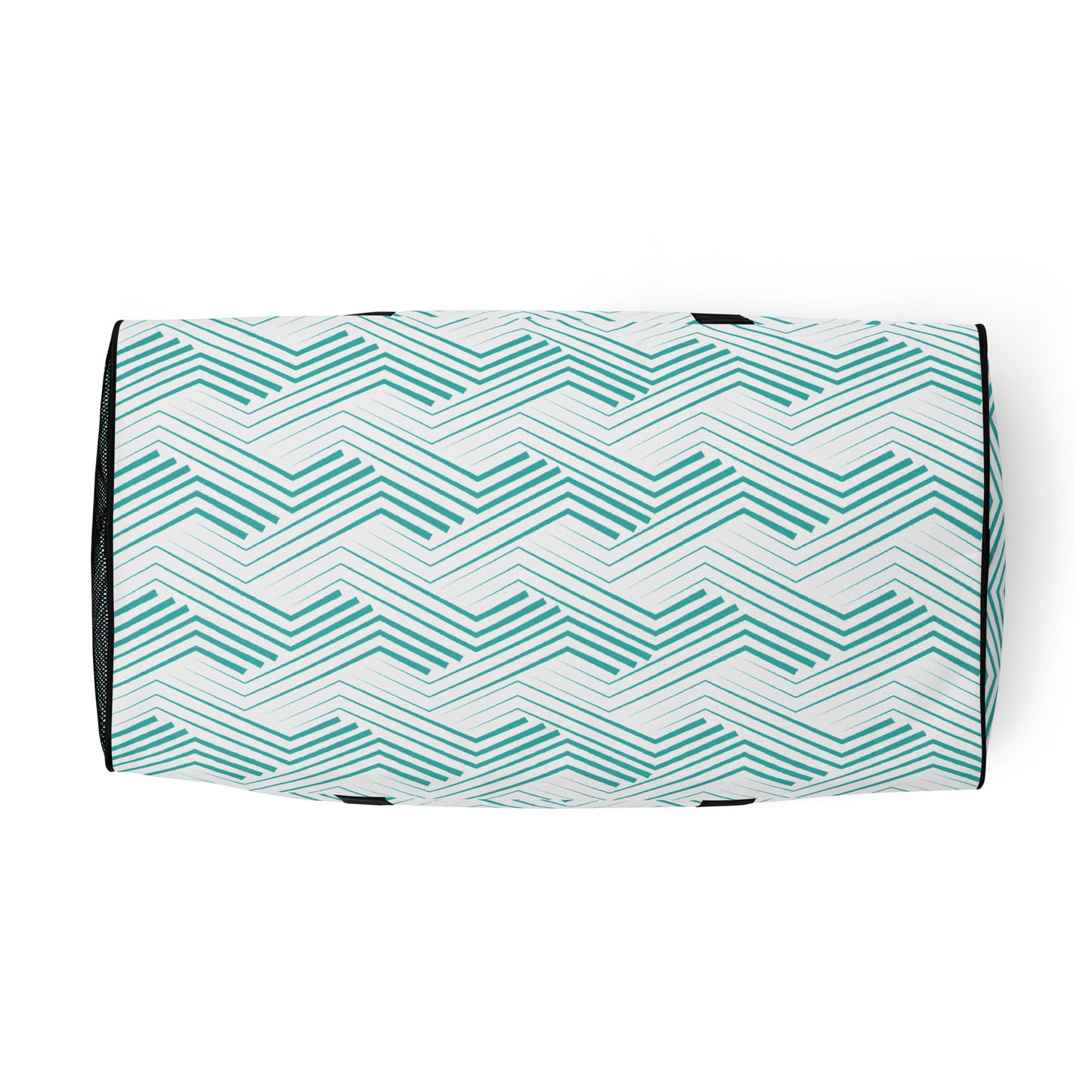 Blue Zigzag Pattern - Sustainably Made Duffle Bag
