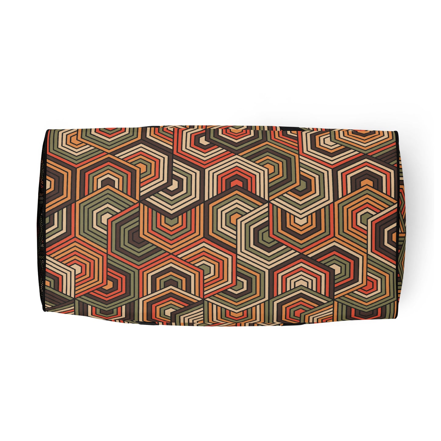 Hexagonal retro Pattern - Sustainably Made Duffle Bag