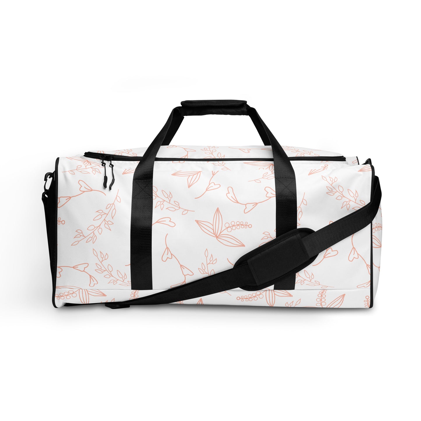 White Floral - Sustainably Made Duffle Bag
