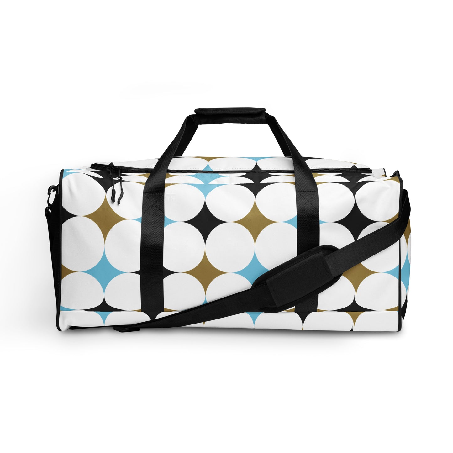 Retro Rounded Pattern - Sustainably Made Duffle Bag