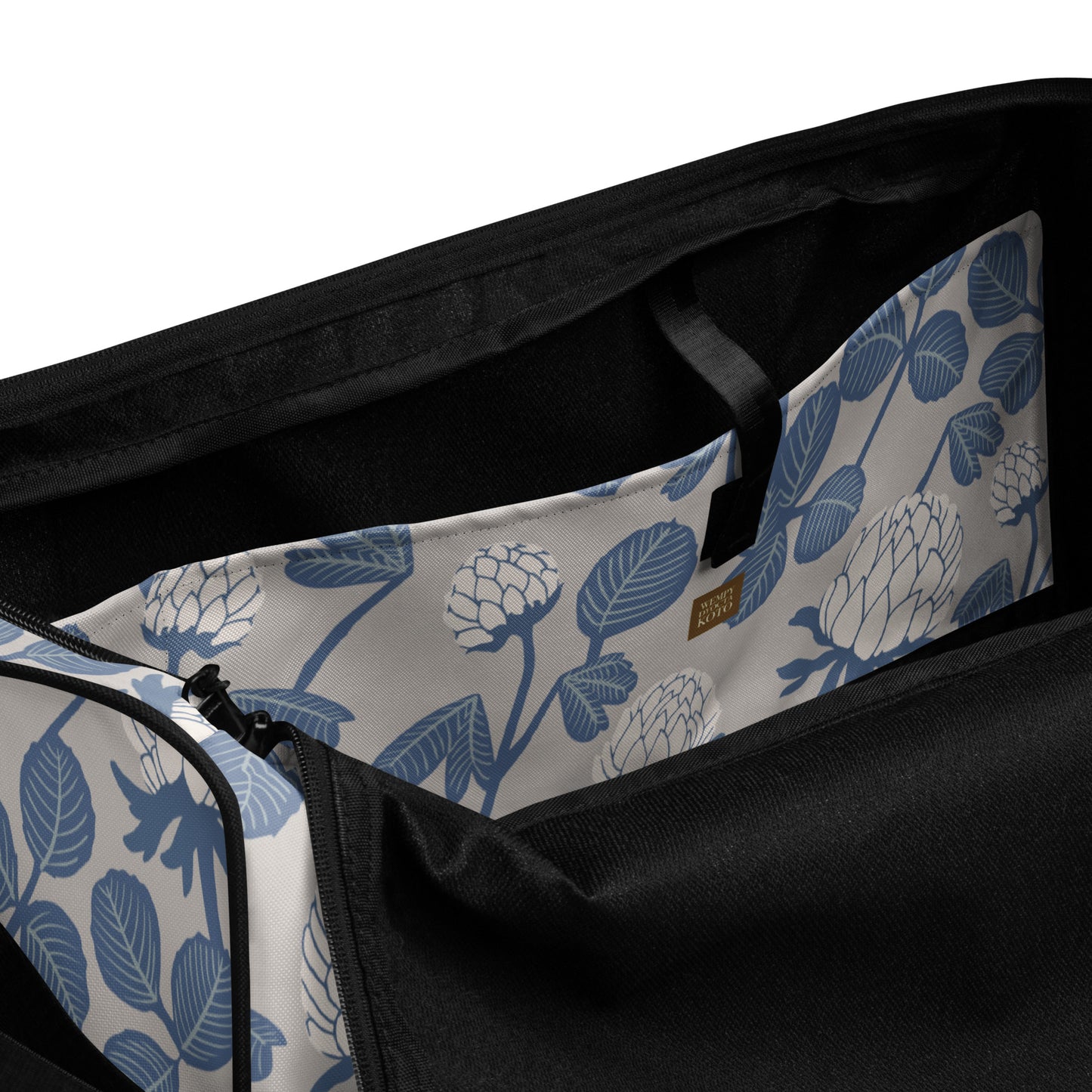 Grey Floral - Sustainably Made Duffle Bag