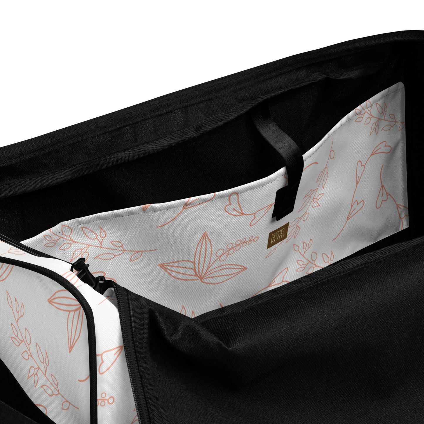 White Floral - Sustainably Made Duffle Bag