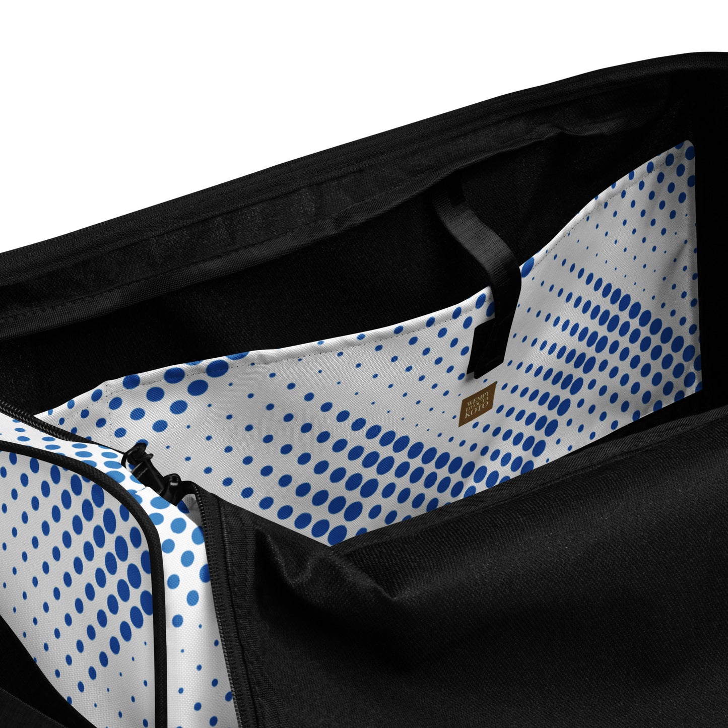 Blue Halftone Pattern - Sustainably Made Duffle Bag