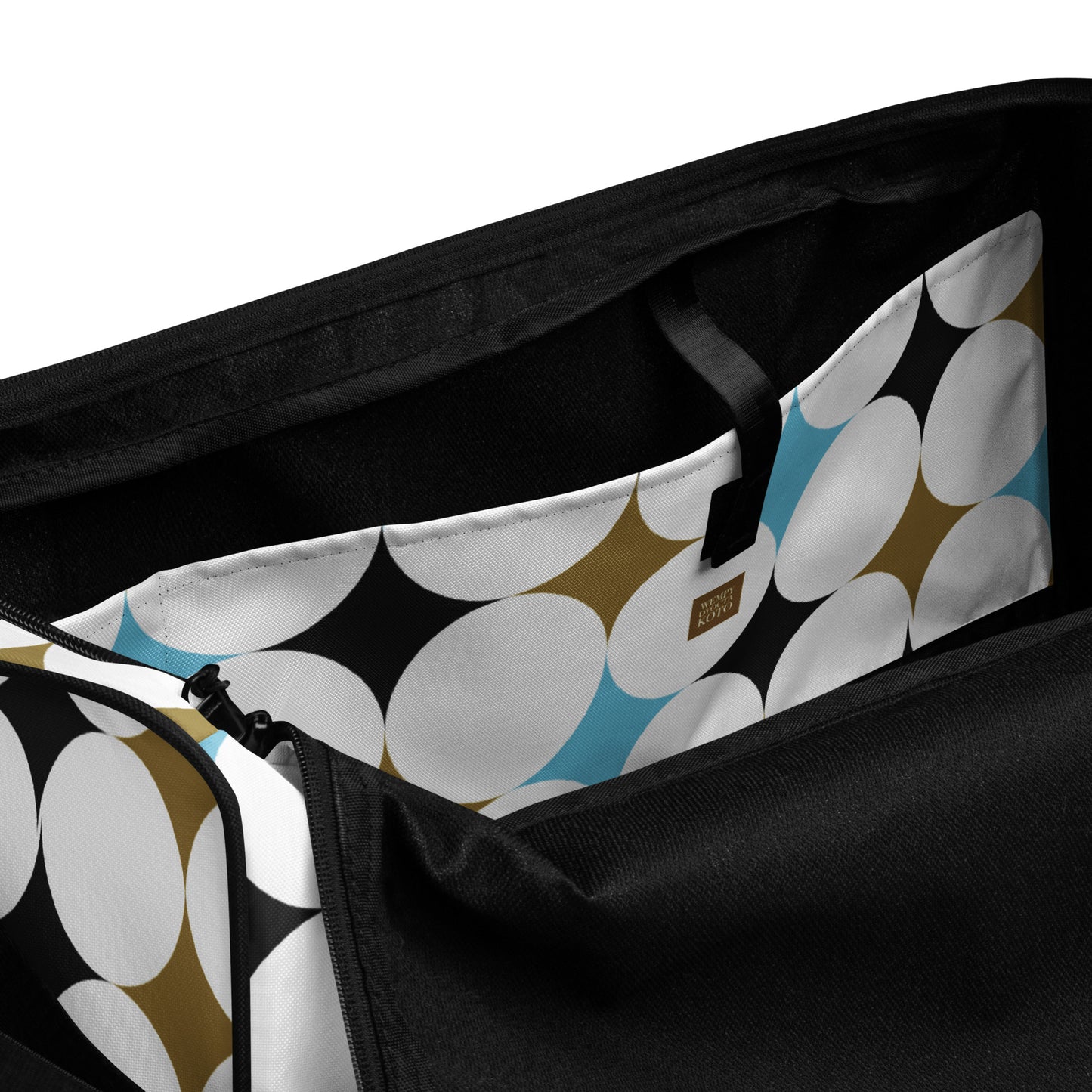 Retro Rounded Pattern - Sustainably Made Duffle Bag