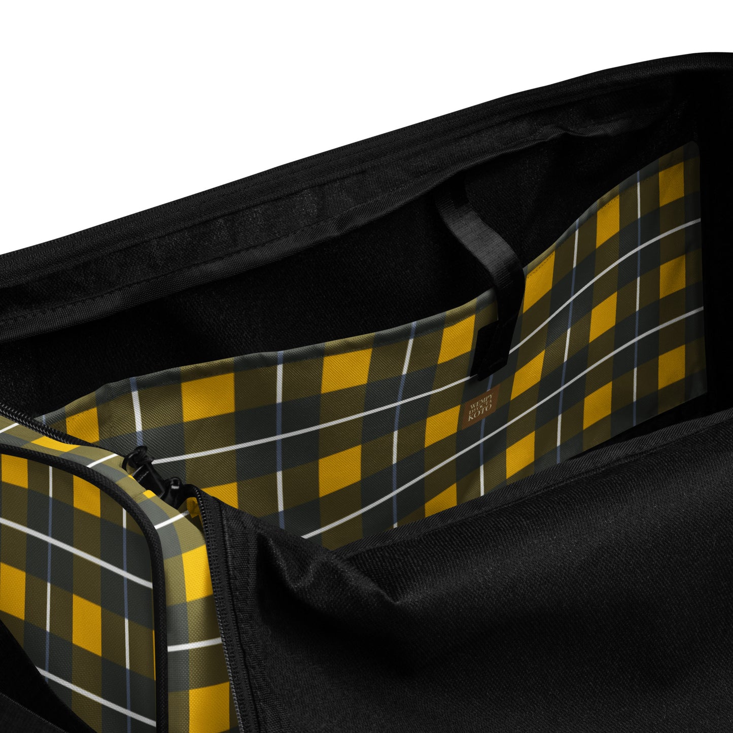 Yellow Tartan - Inspired By Harry Styles - Sustainably Made Duffle bag