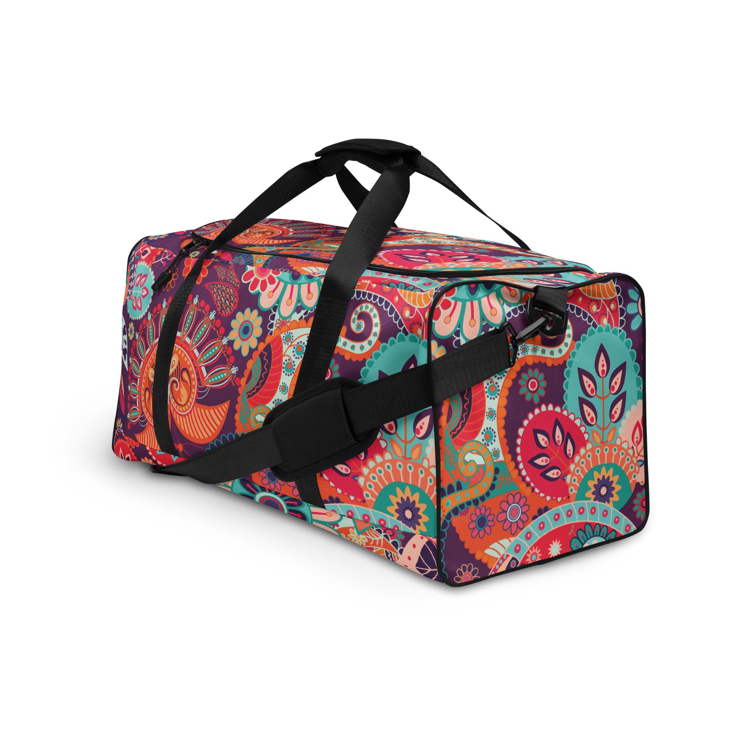 Multicolor Floral Tribe - Sustainably Made Duffle Bag