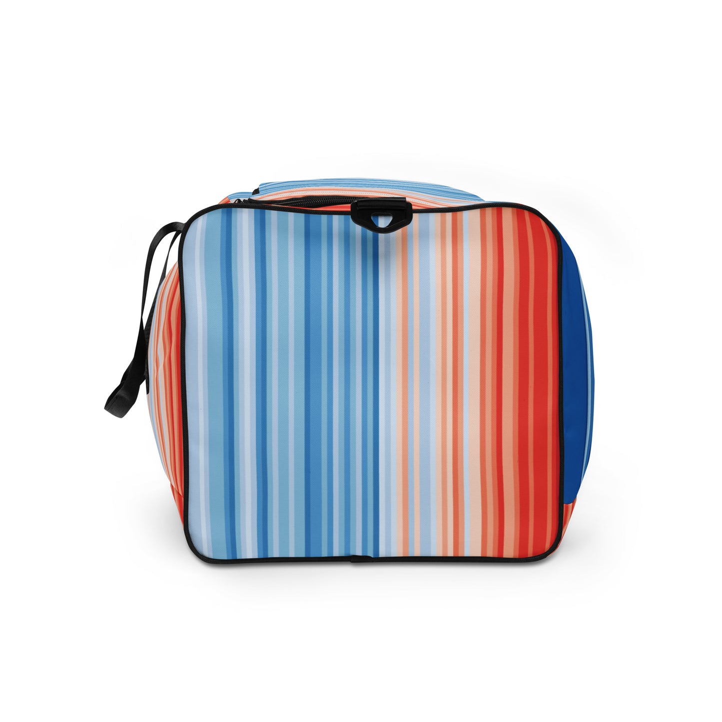 Climate Change Global Warming Stripes - Sustainably Made Duffle Bag