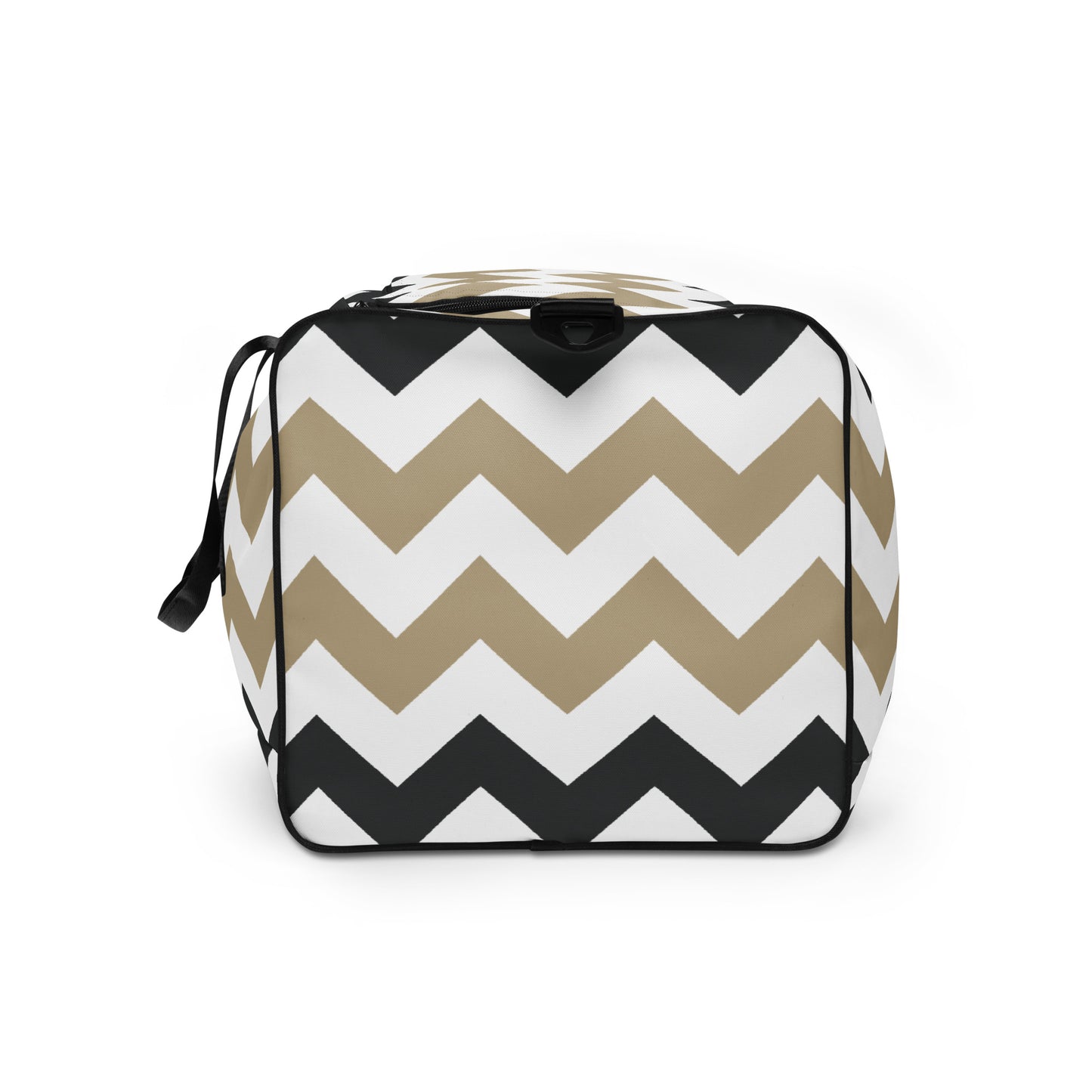 Two Tone Zigzag Pattern - Sustainably Made Duffle Bag