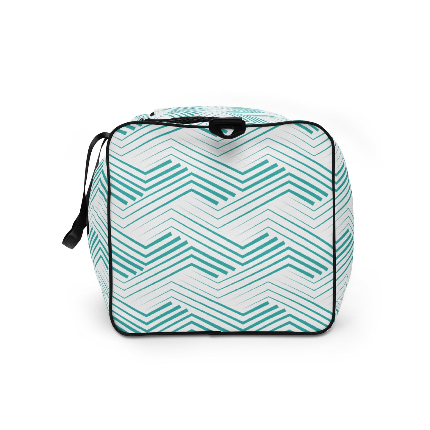 Blue Zigzag Pattern - Sustainably Made Duffle Bag
