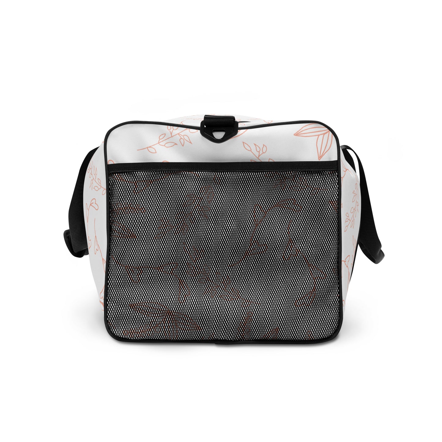White Floral - Sustainably Made Duffle Bag