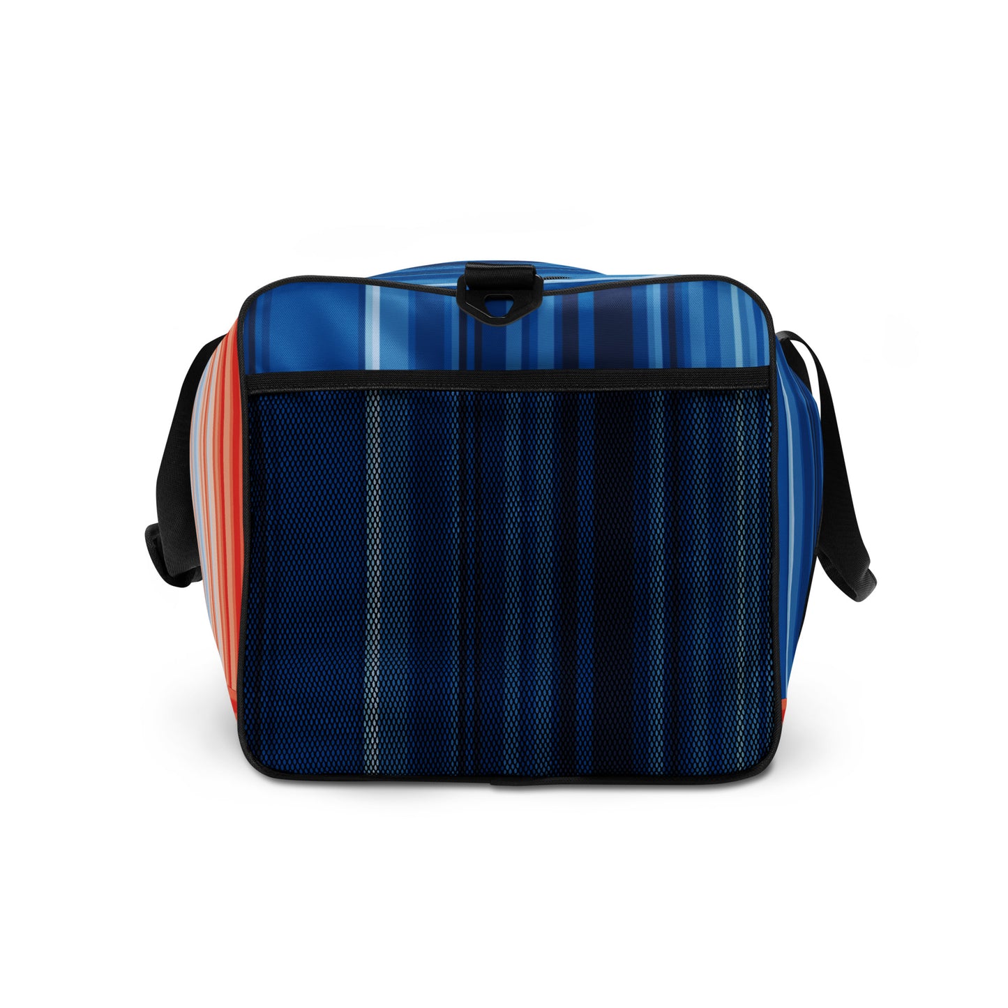Climate Change Global Warming Stripes - Sustainably Made Duffle Bag
