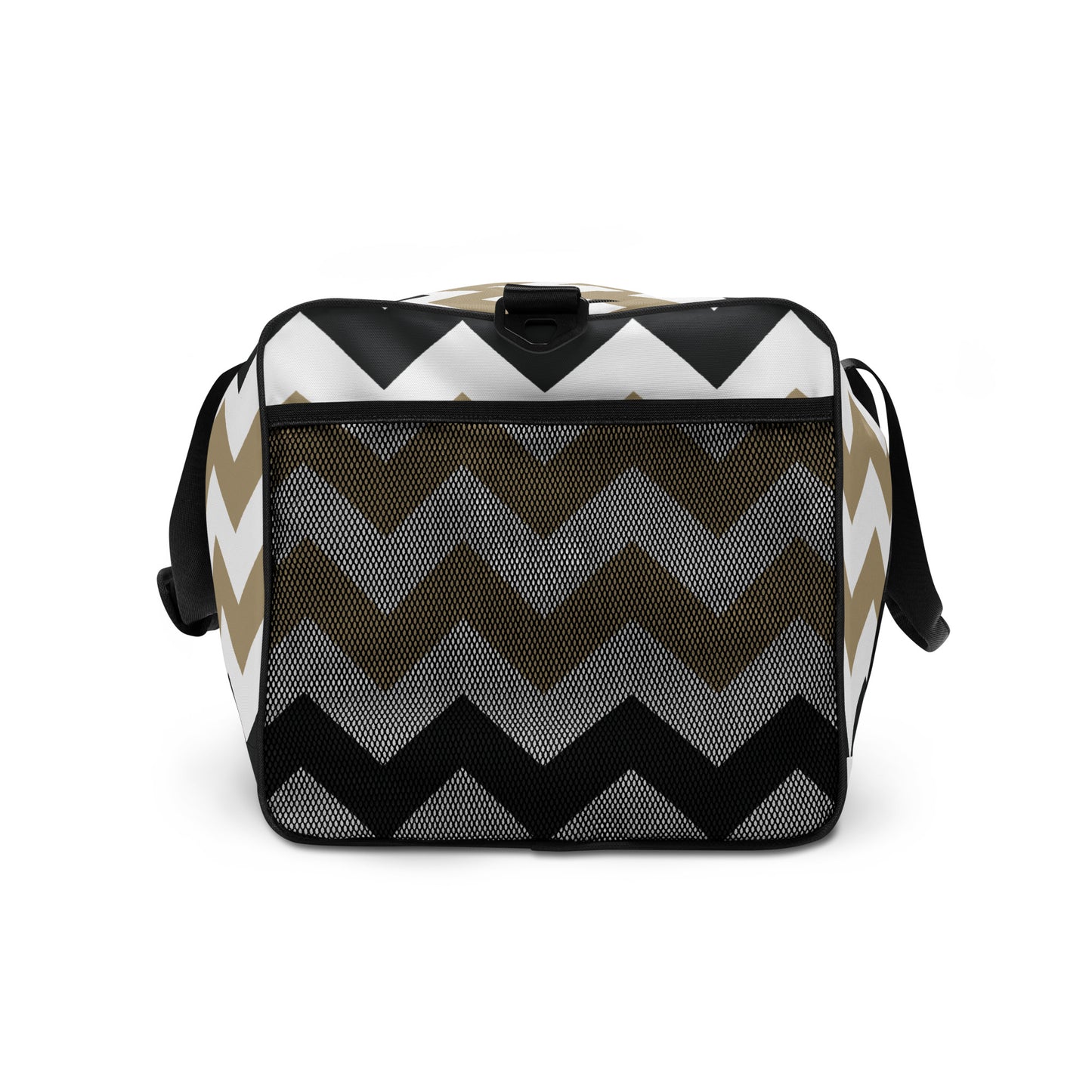 Two Tone Zigzag Pattern - Sustainably Made Duffle Bag
