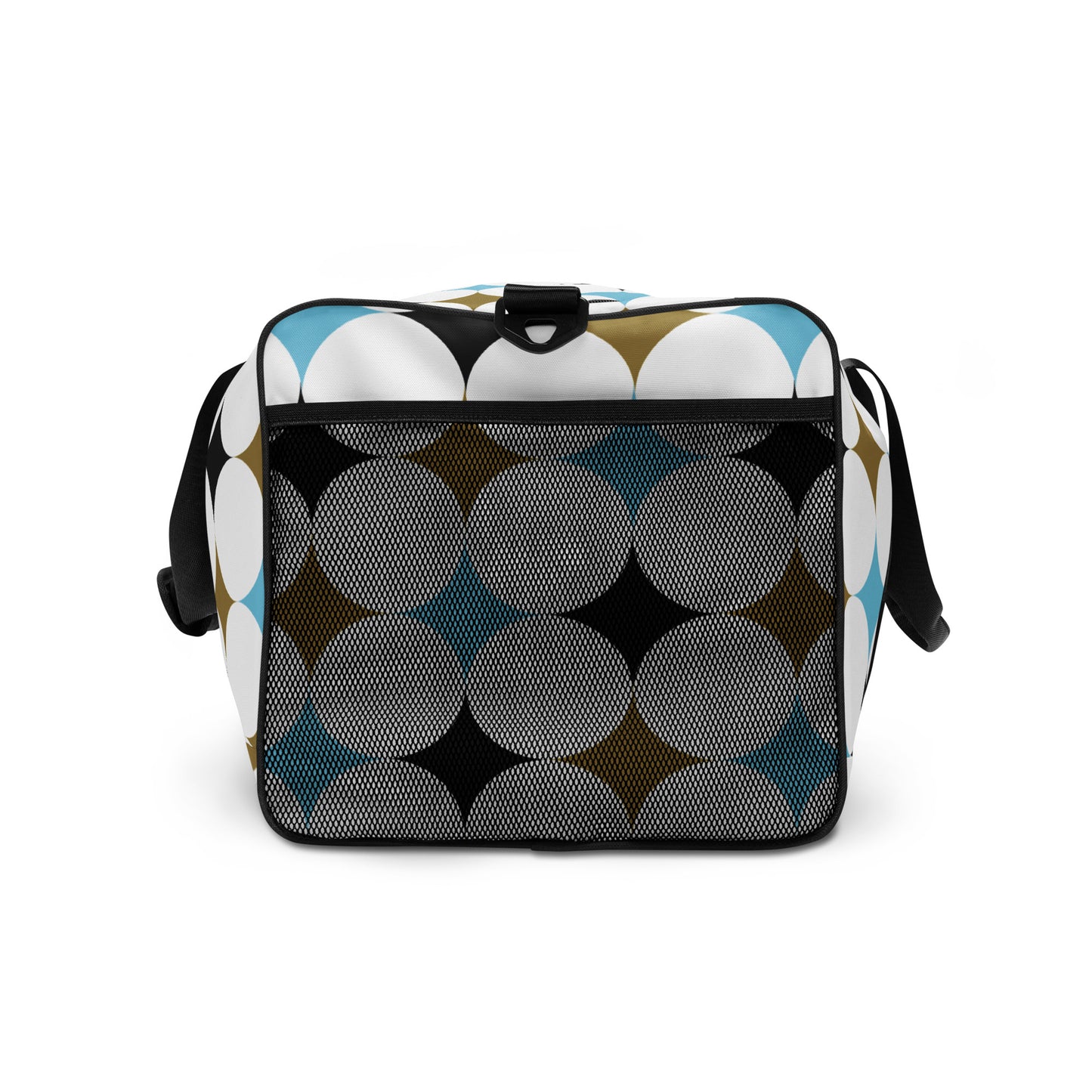 Retro Rounded Pattern - Sustainably Made Duffle Bag