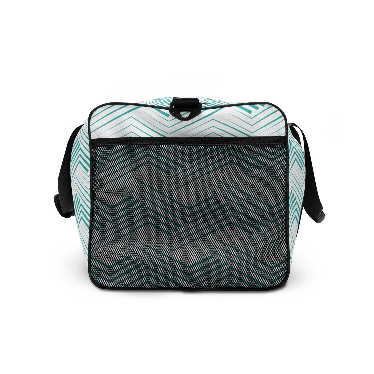 Blue Zigzag Pattern - Sustainably Made Duffle Bag