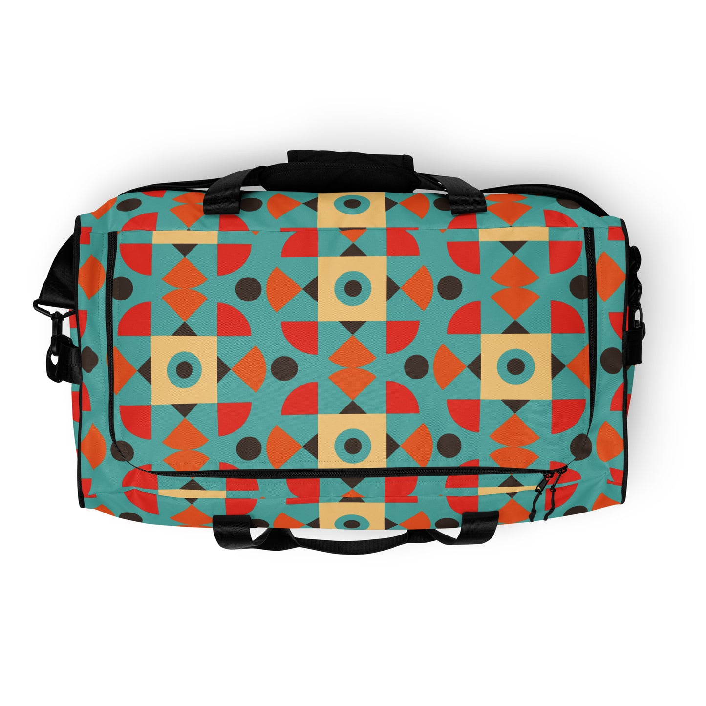 Retro Color Pattern - Sustainably Made Duffle Bag
