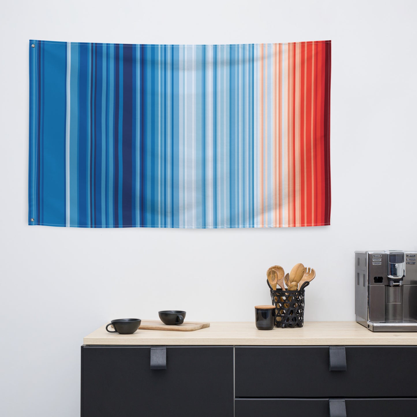 Climate Change Global Warming Stripes - Sustainably Made Flag