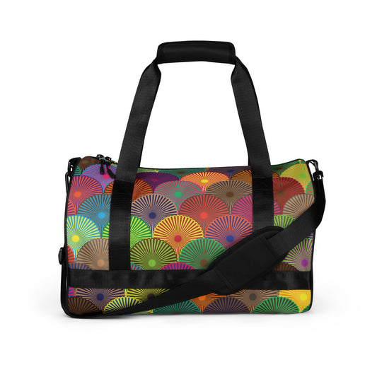 Colorful Flower Circle - Sustainably Made Gym Bag