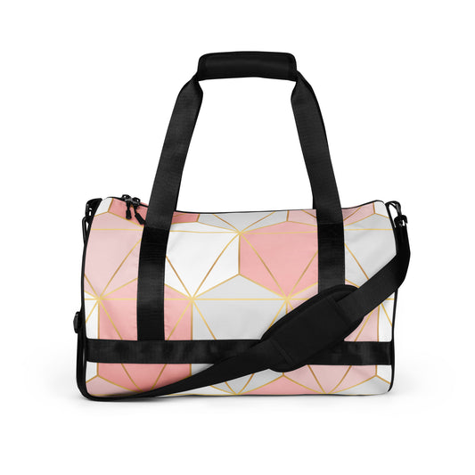 Hexagonal Lines - Sustainably Made Gym Bag