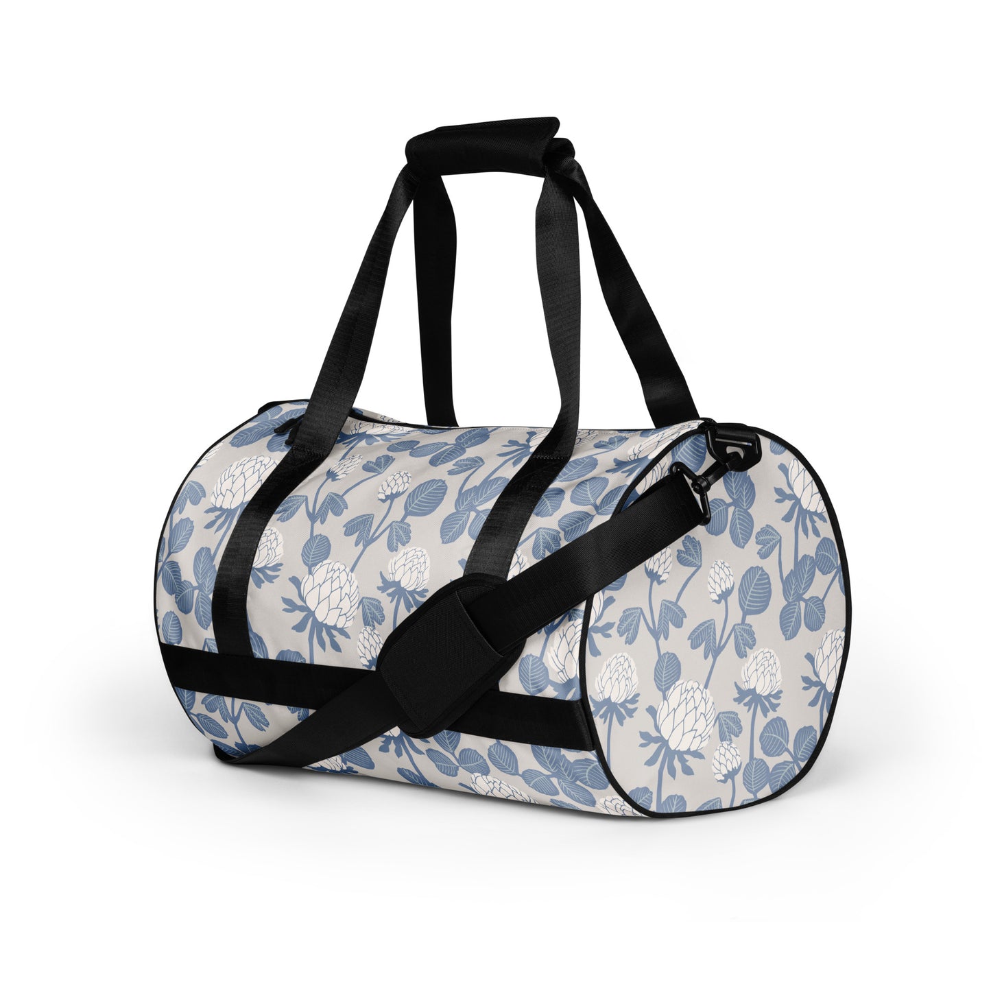 Grey Floral - Sustainably Made Gym Bag