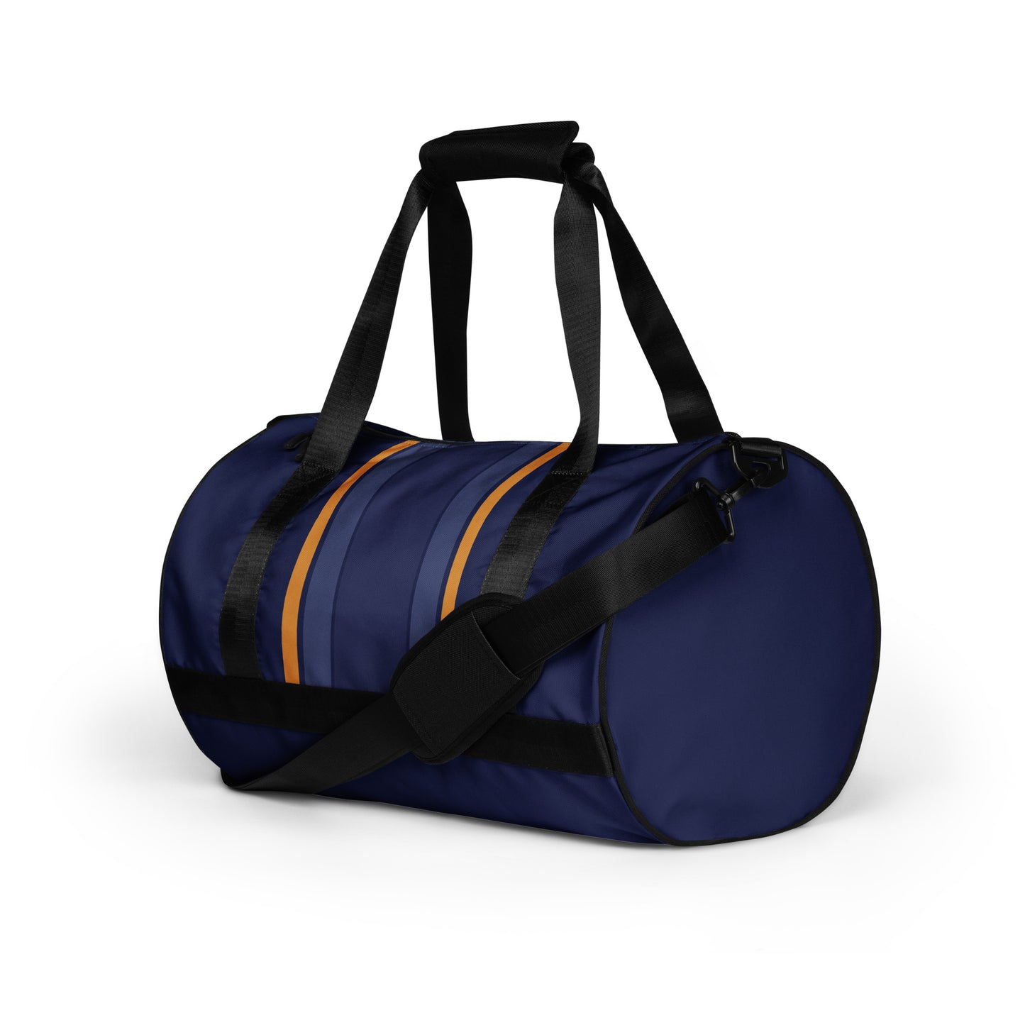Blue Orange Stripes - Sustainably Made Gym Bag