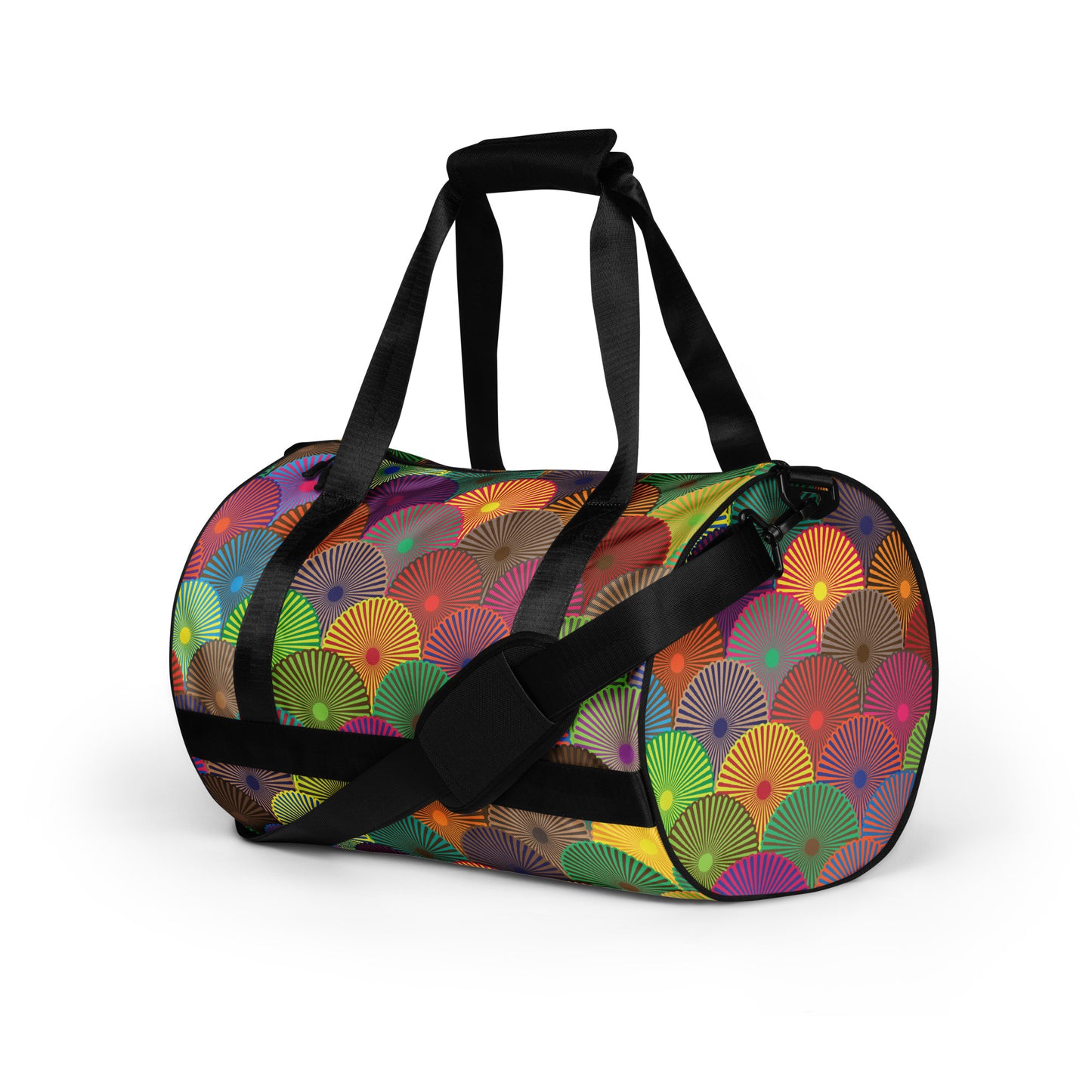 Colorful Flower Circle - Sustainably Made Gym Bag