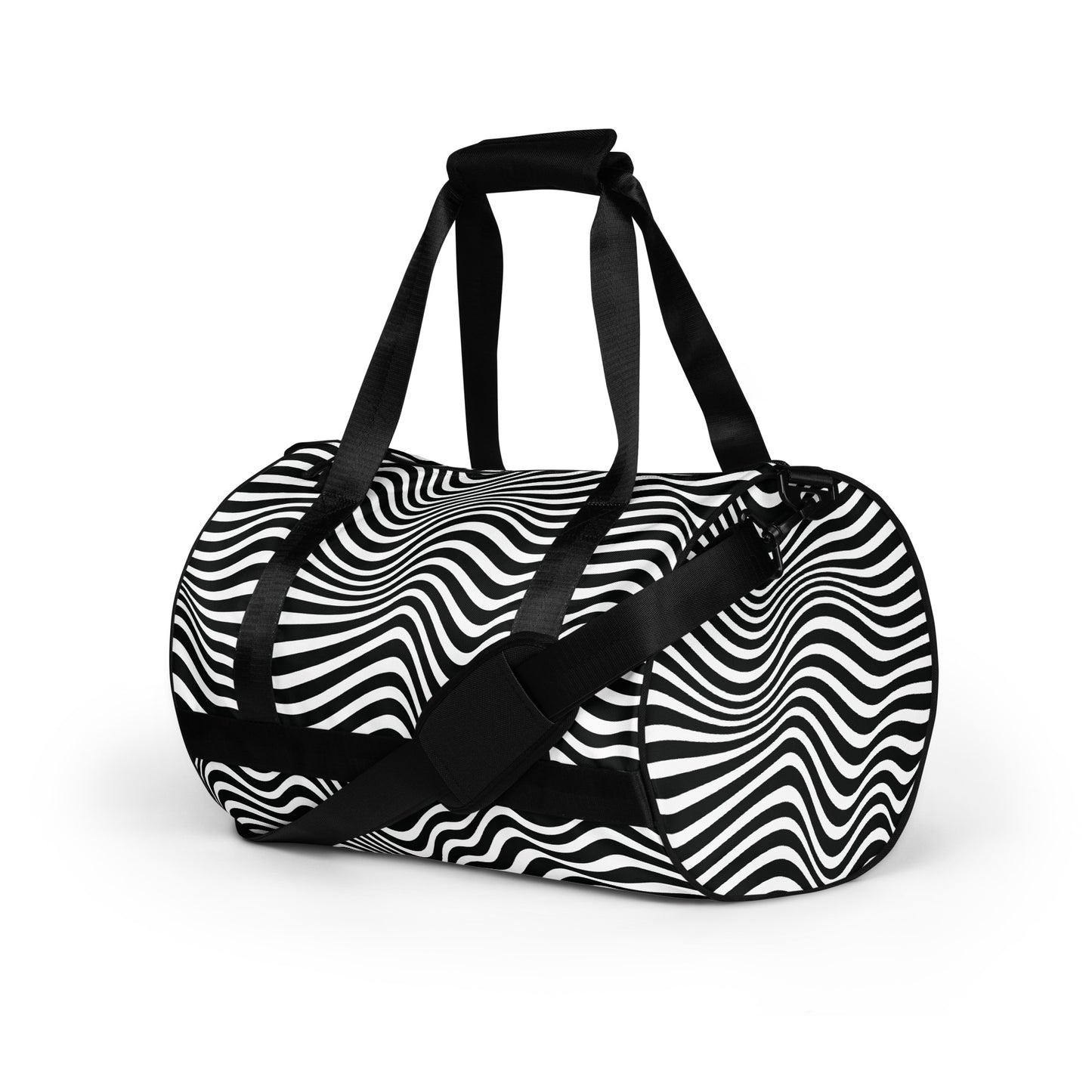 Monochrome Wave - Sustainably Made Gym Bag