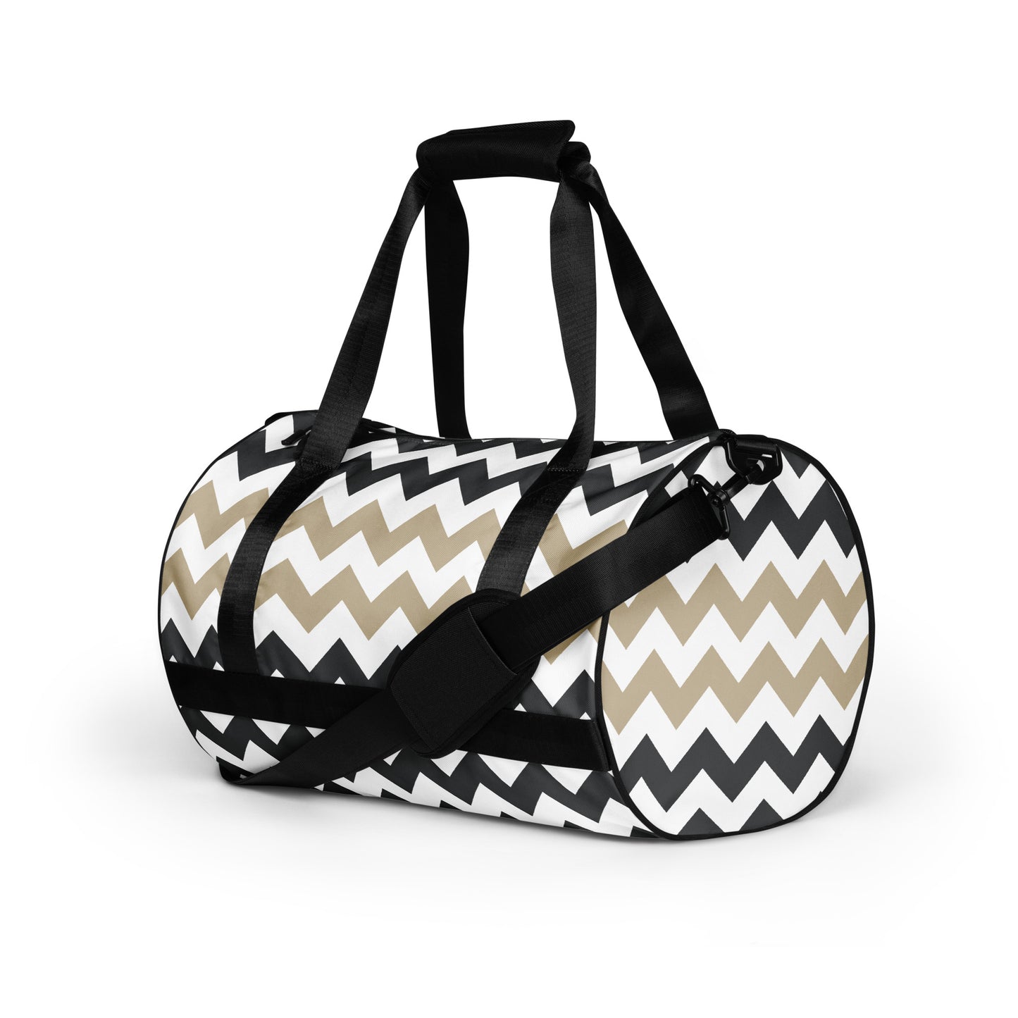 Two Tone Zigzag Pattern - Sustainably Made Gym Bag