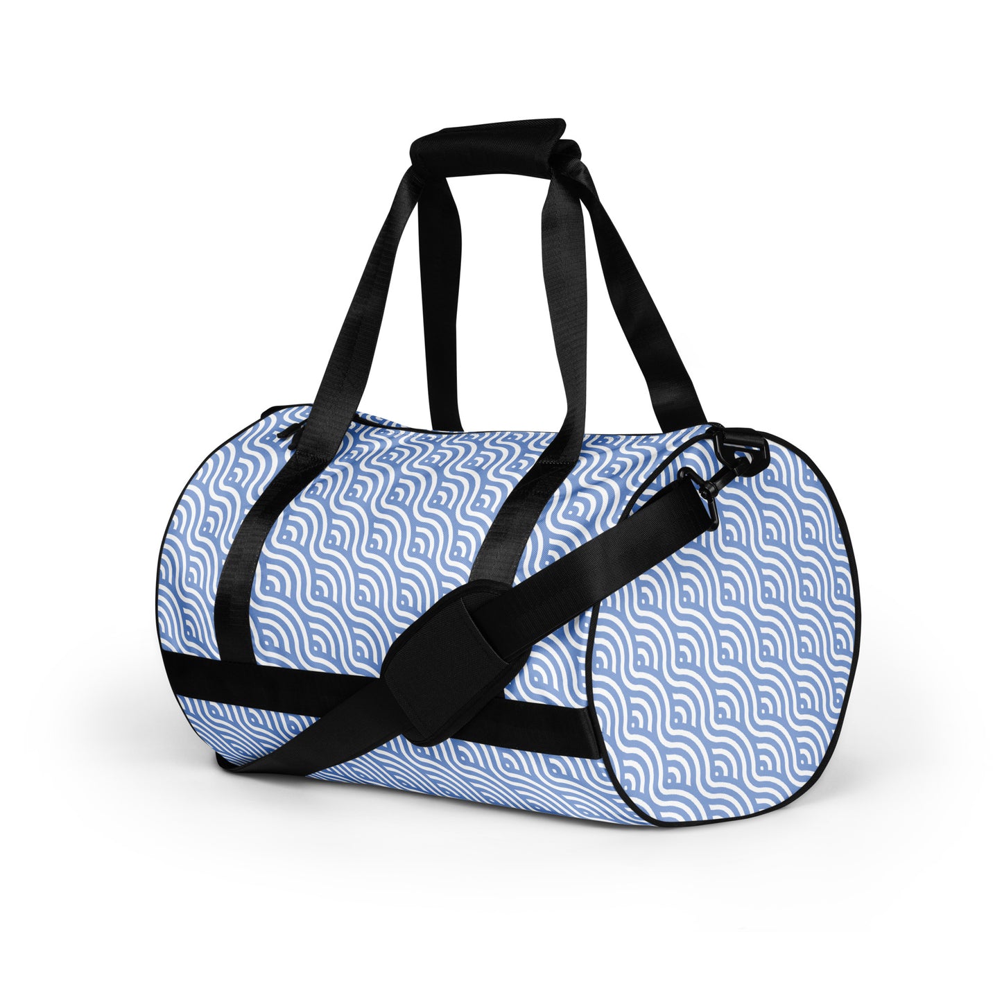 Blue Wave Pattern - Sustainably Made Gym Bag