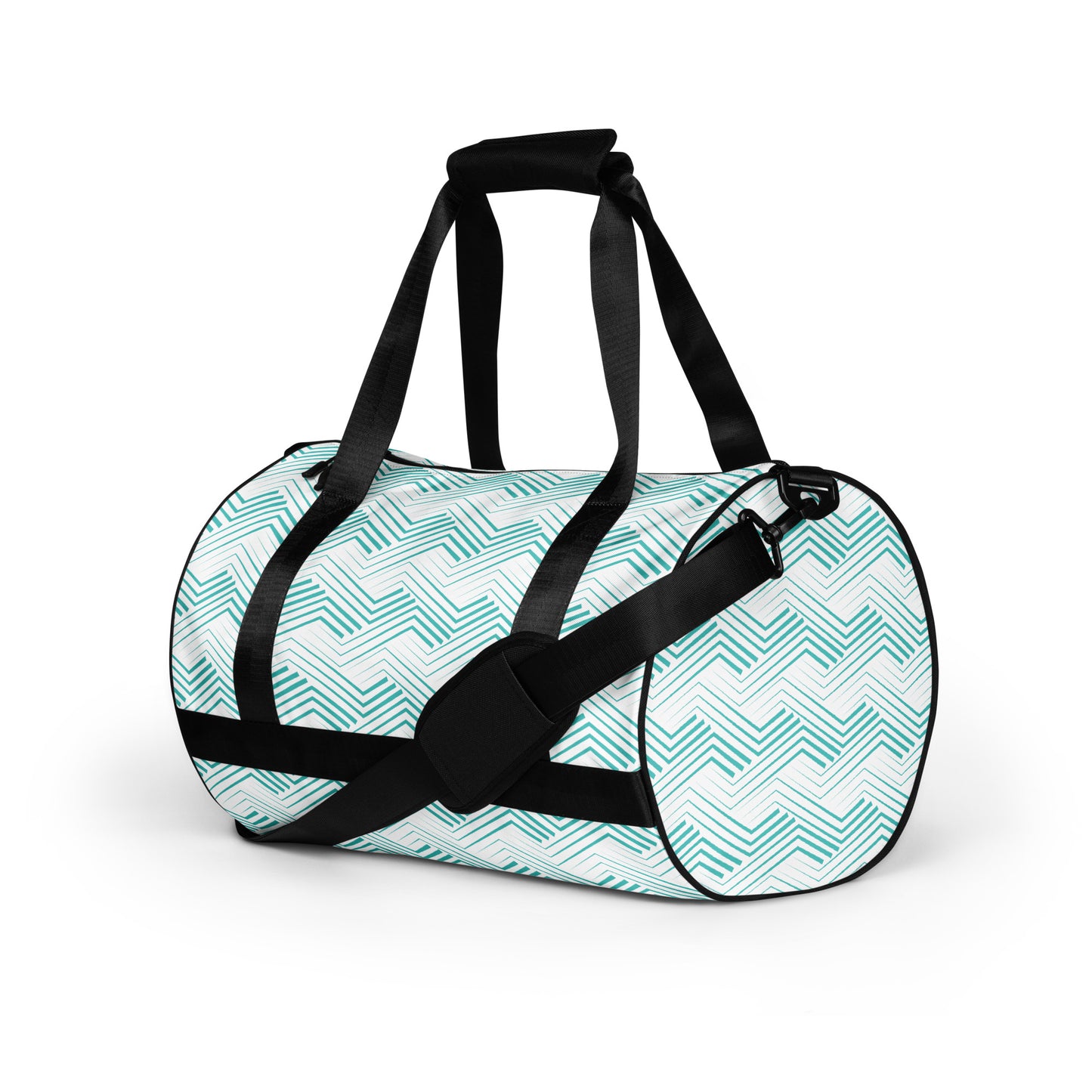 Blue Zigzag Pattern - Sustainably Made Gym Bag