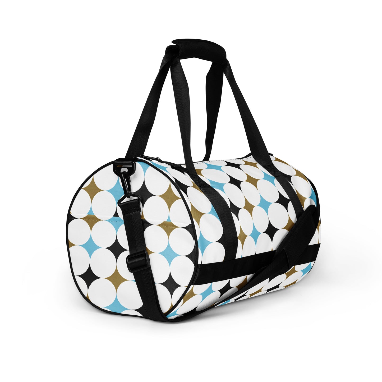 Retro Rounded Pattern - Sustainably Made Gym Bag