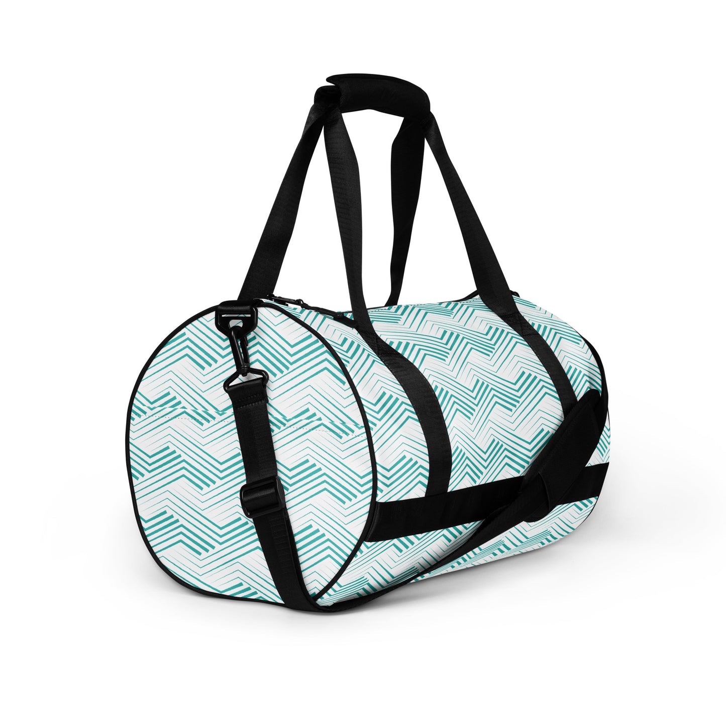 Blue Zigzag Pattern - Sustainably Made Gym Bag