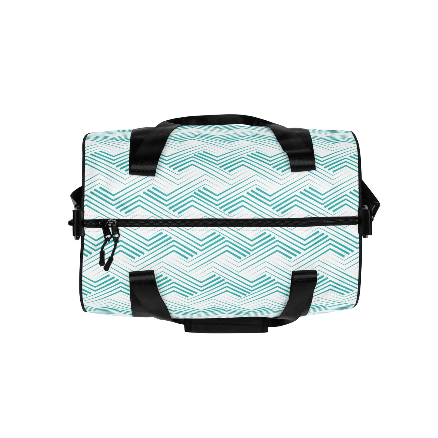 Blue Zigzag Pattern - Sustainably Made Gym Bag