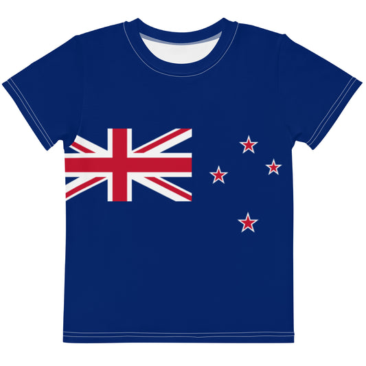 New Zealand Flag - Sustainably Made Kids crew neck t-shirt