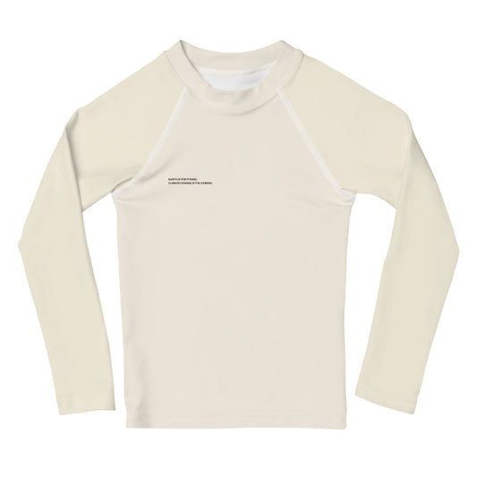 Light Grey Climate Change Global Warming Statement - Sustainably Made Kid's Long Sleeve Tee