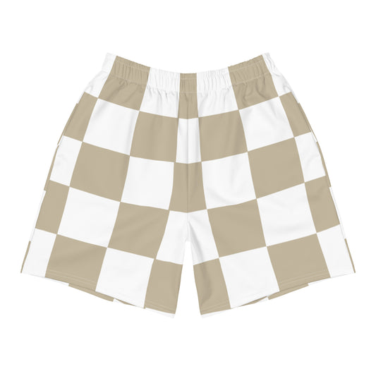 Mocca Chess Pattern - Sustainably Made Men's Short