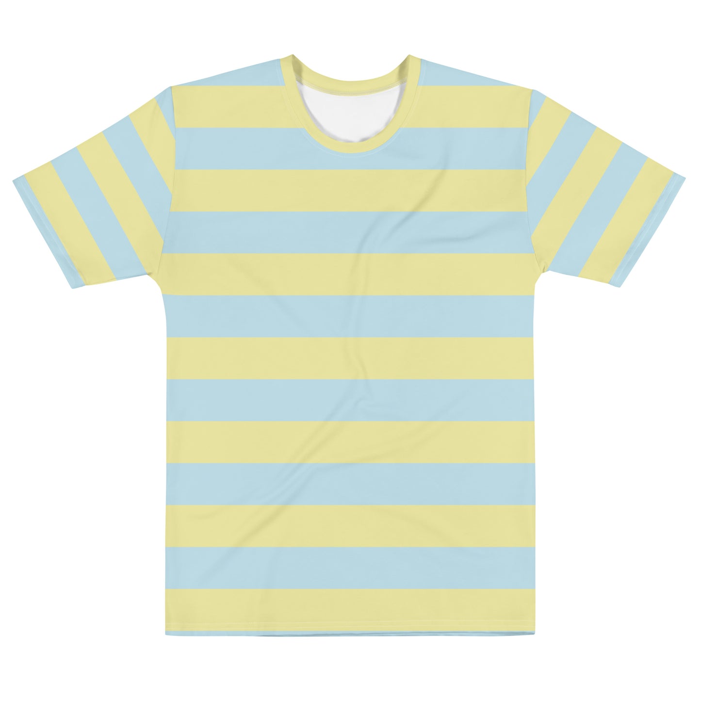 Blue yellow Stripes - Sustainably Made Men's Short Sleeve Tee