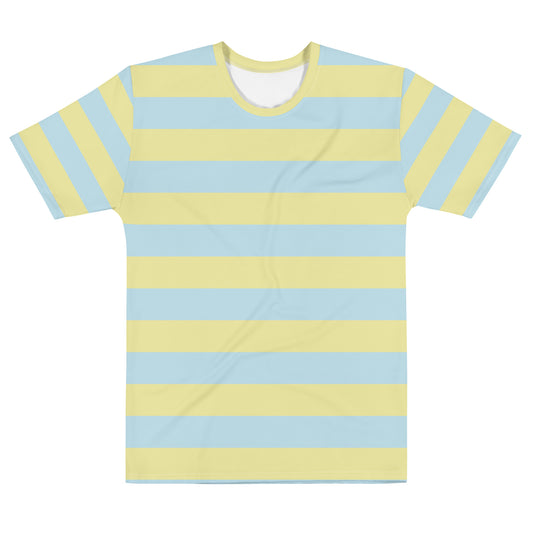 Blue yellow Stripes - Sustainably Made Men's Short Sleeve Tee